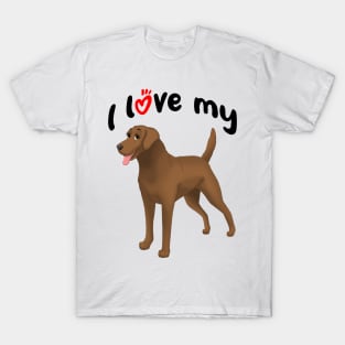 I Love My Chesapeake Bay Retriever Dog T-Shirt